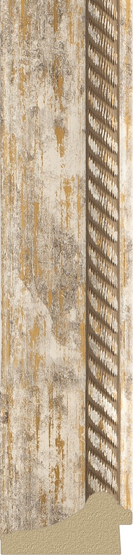 BY 3757 Зеркало в багетной раме - прованс с плетением 70 mm EVOFORM Octagon - Вид №2