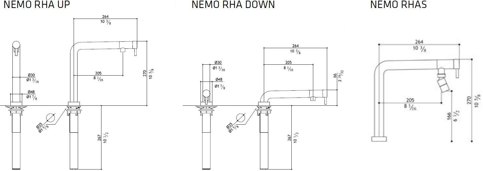 MGS Смеситель для кухни из нержавеющей стали скрытого монтажа Nemo sun-id-1427629 - Вид №4