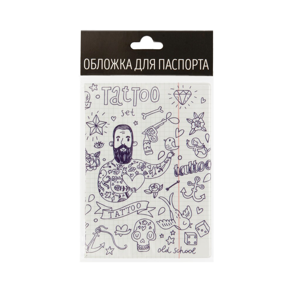 15022 Обложка для паспорта mix MIUSLI TATTOO Santreyd 