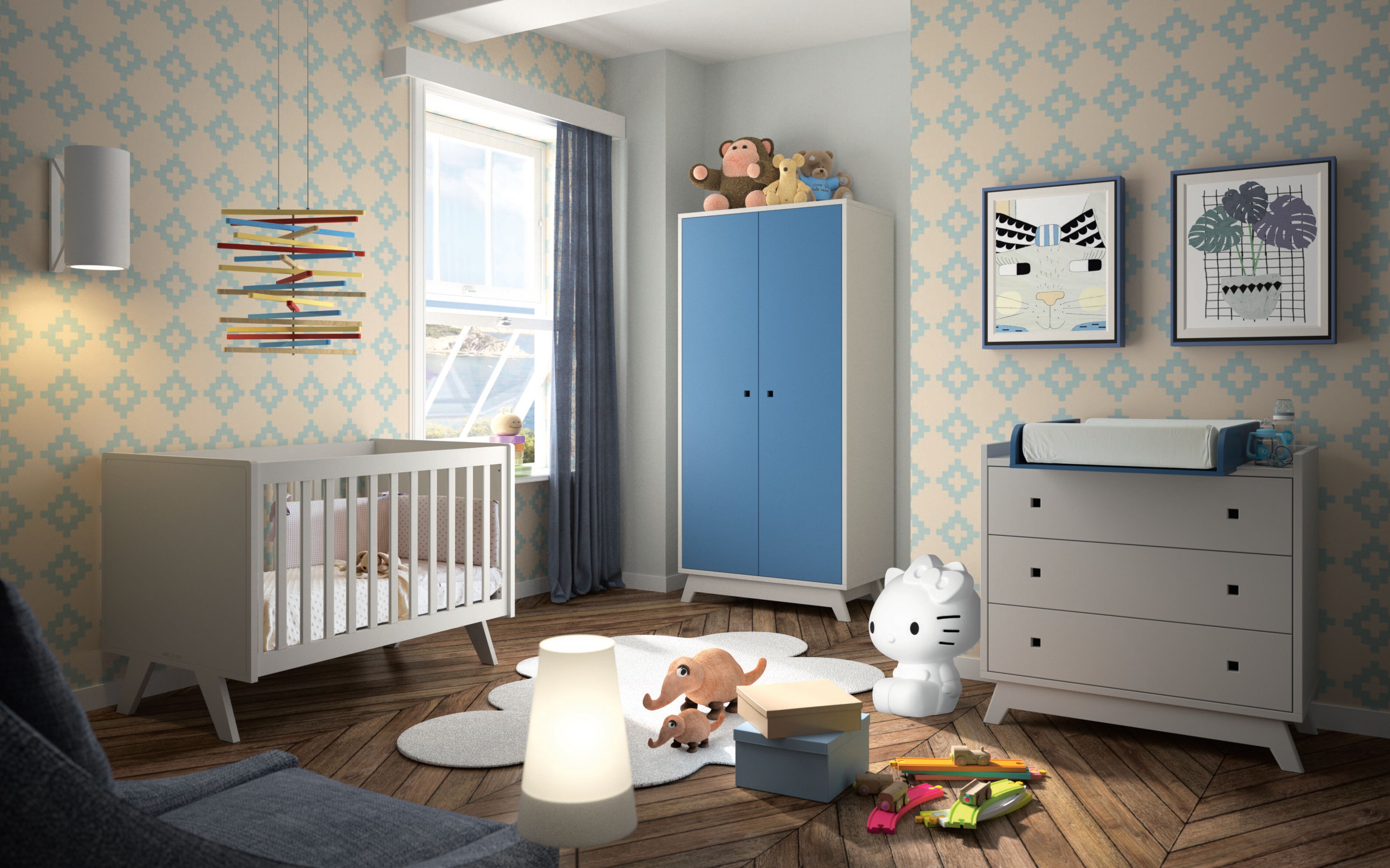 Секционная детская комната для младенцев Mathy by Bols ARCH-00114138 - Вид №1