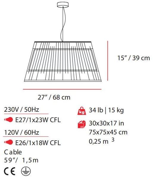 UTU Soulful Lighting Подвесной светильник прямого света Up Santreyd sun-id-1439873 - Вид №6