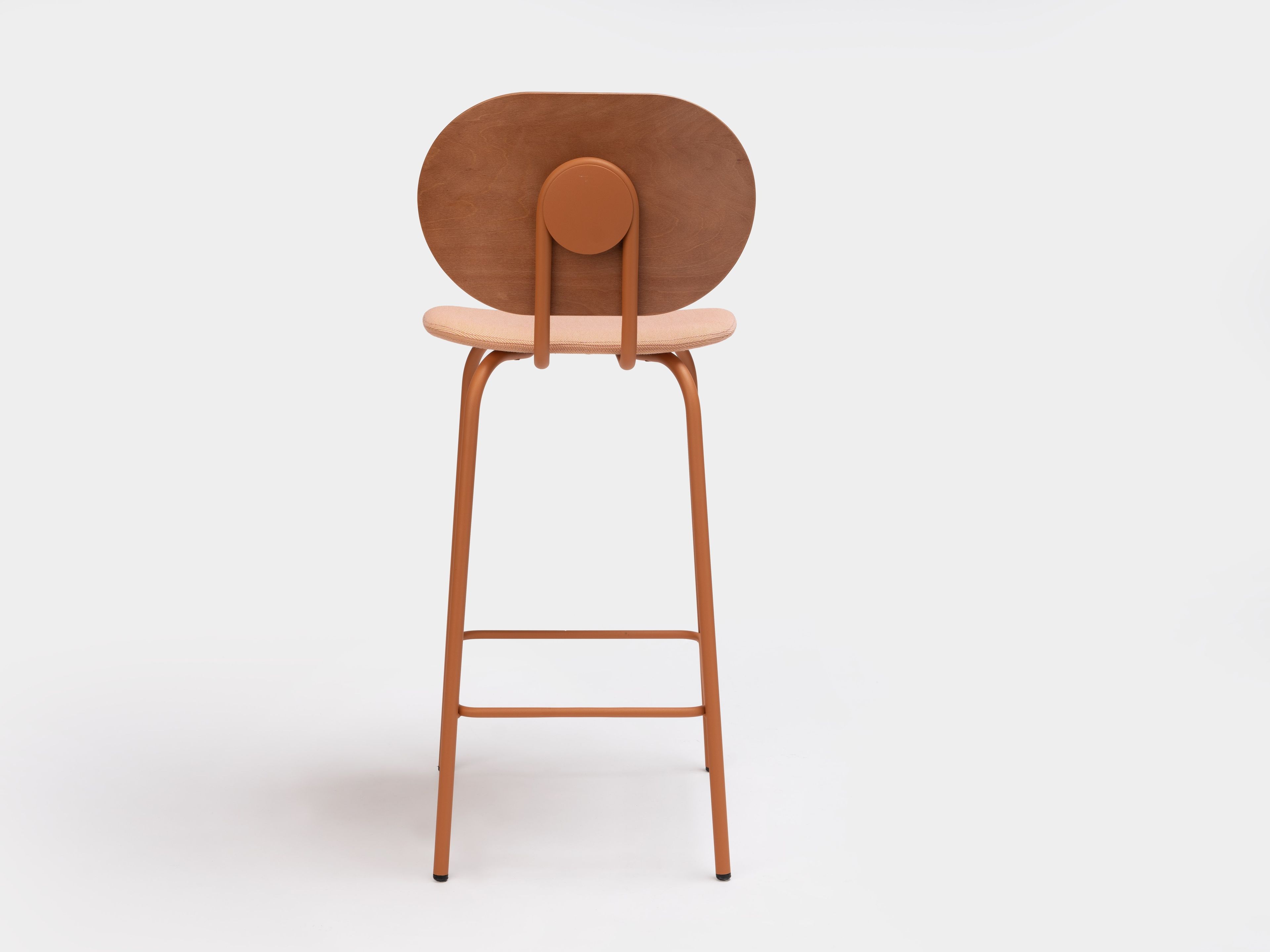 Стальной и деревянный табурет для ног с мягким сиденьем ONDARRETA Hari ARCH-00110950 - Вид №3