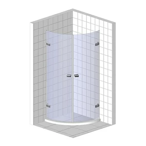 Душевые двери в нишу 150x200 GK-862R стекло прозрачное 6 мм GUTEWETTER TREND DOOR