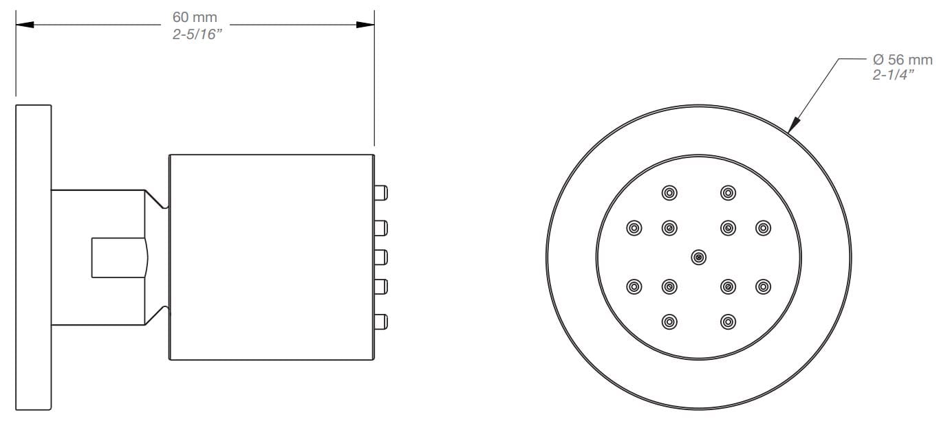 Боковая насадка для душа BARIL BOD-5002-01 ARCH-00111525 - Вид №1