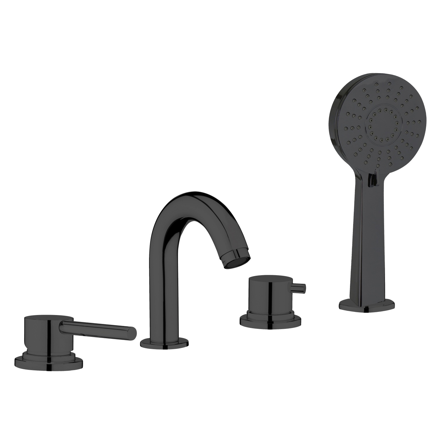 EL850701560 Смеситель на борт ванны , черный Webert Elio