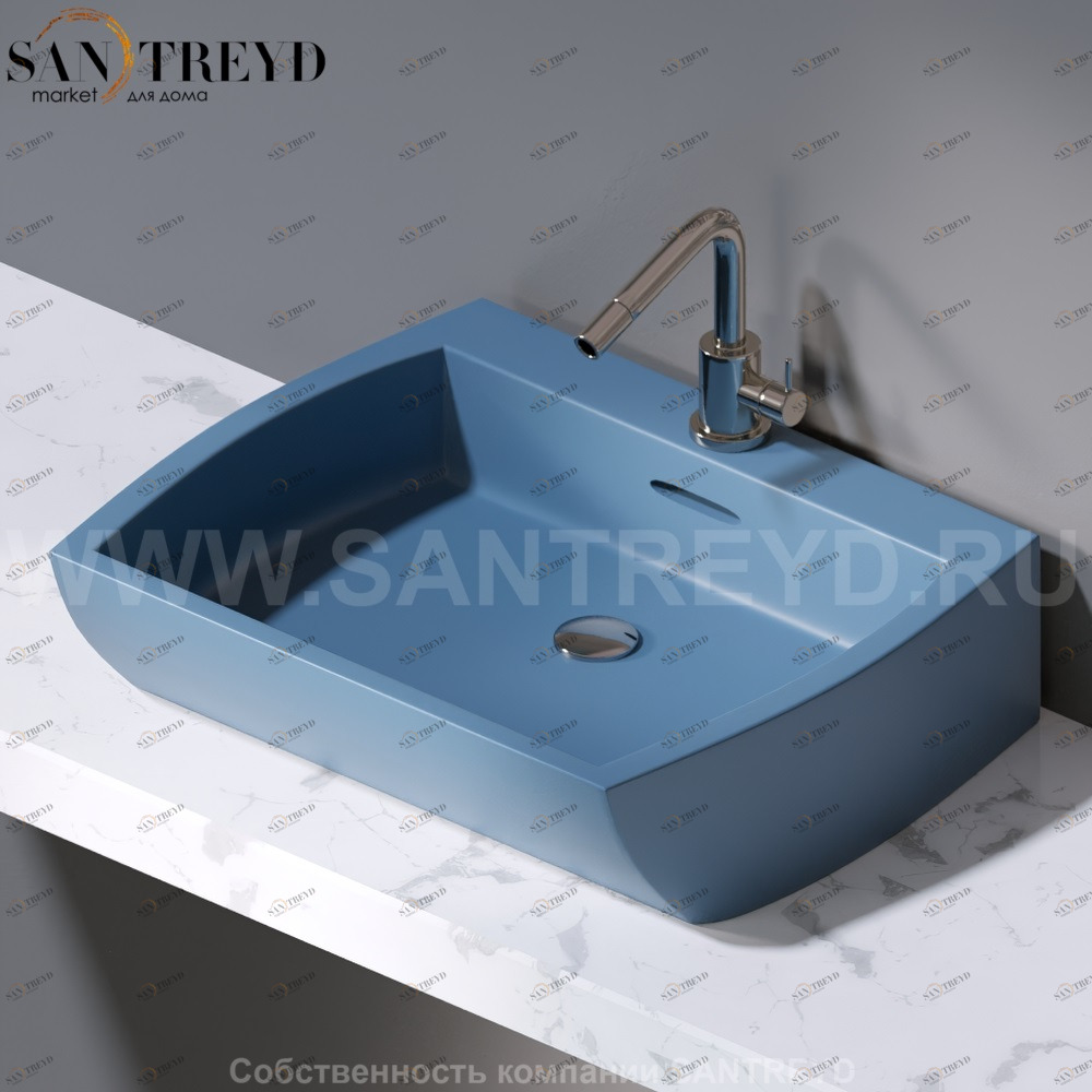 L282.141 Накладная раковина на столешницу  овальная A. e T. Italia SQUARE AeT ITALIA