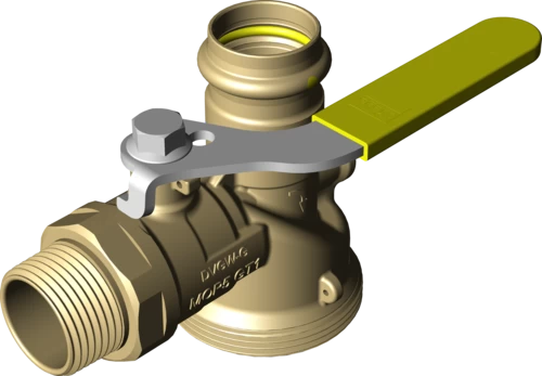 618 216 Модель 2644S Трубопроводные системы  Sanpress Inox G  Краны шаровые для коаксиальных газовых счетчиков Santreyd  - Вид №2