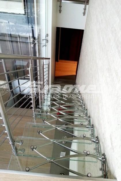 FARAONE Консольная лестница из нержавеющей стали и стекла sun-id-1490682 - Вид №2