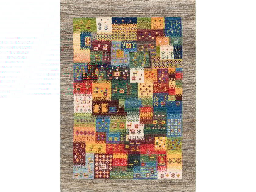 Шерстяной прямоугольный клетчатый ковер Zollanvari Gabbehs Geometric ARCH-00055561