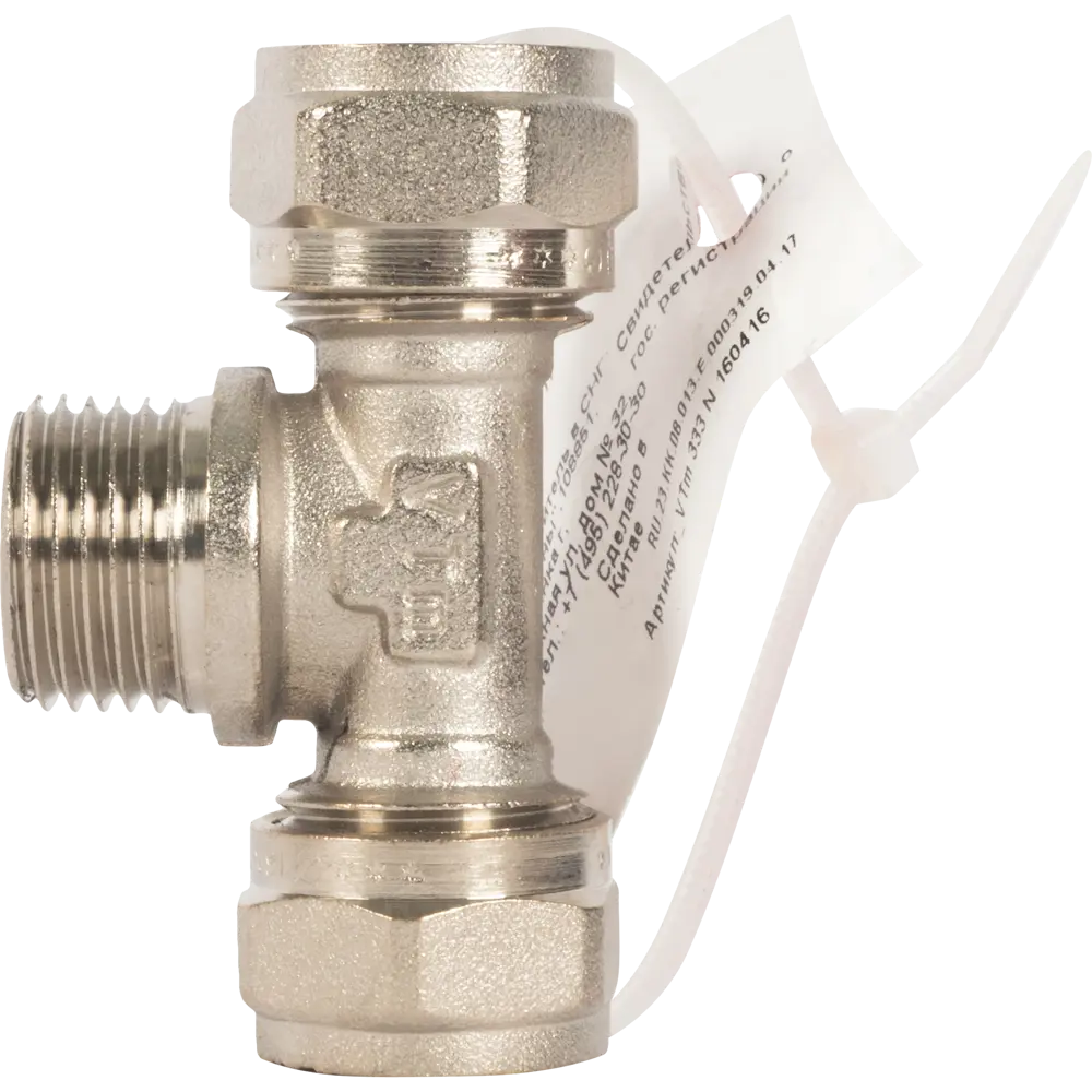 Тройник обжимной Valtec 16×1/2" для систем водоснабжения и отопления 10520077 STLM-0000582 - Вид №2
