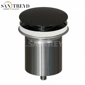 FL012AR Донный клапан с накладкой из керамики для раковин c перелива Globo 7 см цвет Черный бархат Globo ACCESSORIES Италия