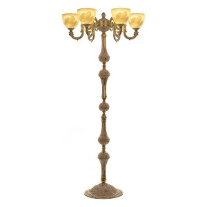 Торшер хрустальный на 6 ламп 147х63 см бежевый Bohemia Ivele 72003T/6/175 GW P1 U Angel FA4M BOHEMIA IVELE  00-3889391 Бежевый;золото