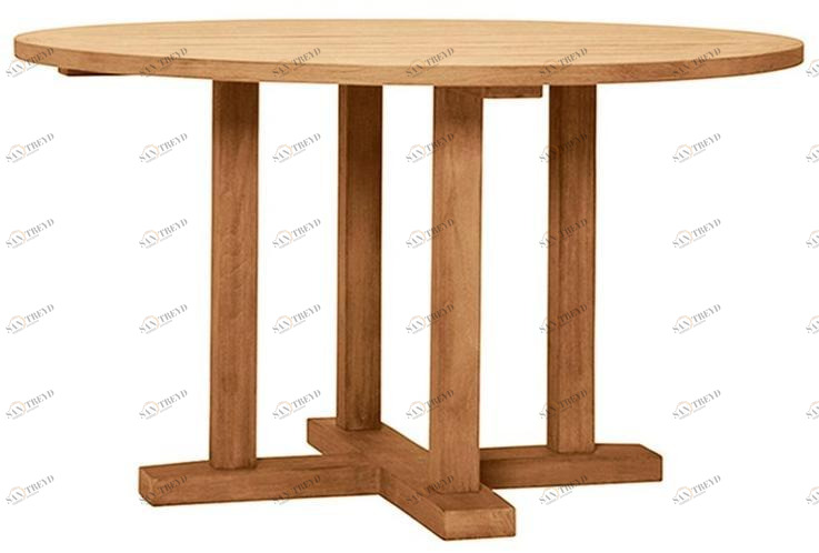 JANUS et Cie Круглый обеденный стол из тикового дерева Arbor sun-id-1515858