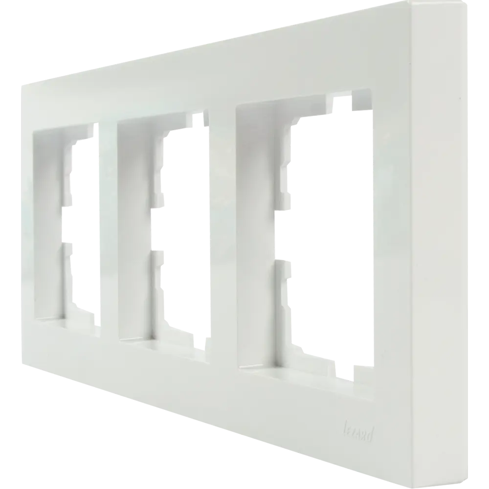 Рамка Lezard Vesna для розеток и выключателей — 3 поста, белая глянцевая 84410579 STLM-1564029 - Вид №2