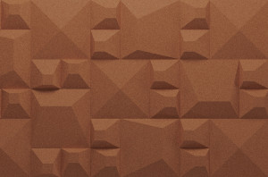 313 311 616 Пробковая 3D-плитка для стен Porto Terracotta GRANORTE 3DForms