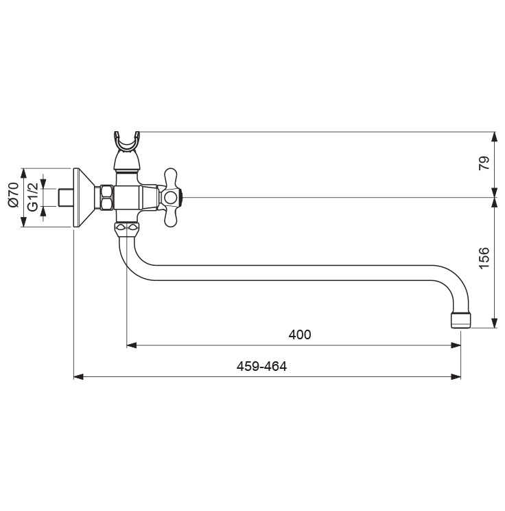 BA349AA Смеситель для ванны/душа VIDIMA RETRO - Вид №1