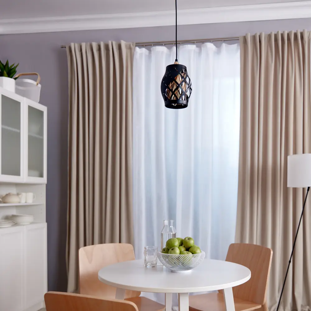 Светильник подвесной De City Соло 60 Вт E27 220 В ромбы цвет черный STLM-2149850 - Вид №9