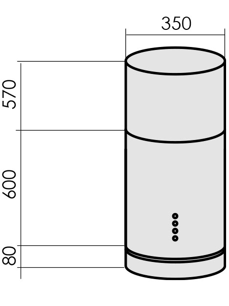 8130120 Вытяжка островная MBS MILTONIA 135 ISLAND INOX серебристый STDN-0096810 - Вид №10