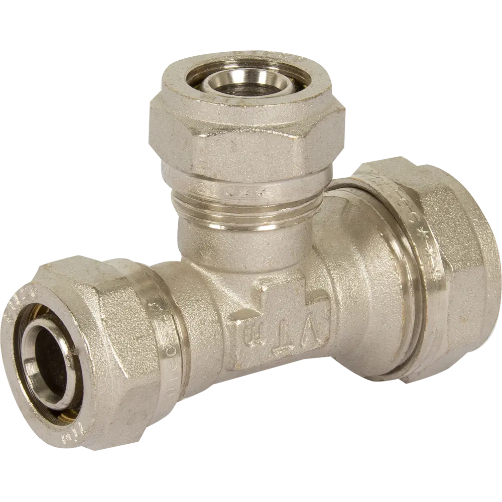 Тройник переходной Valtec 26x20x20 мм никелированная латунь VTM.331 10518153 STLM-2032744 