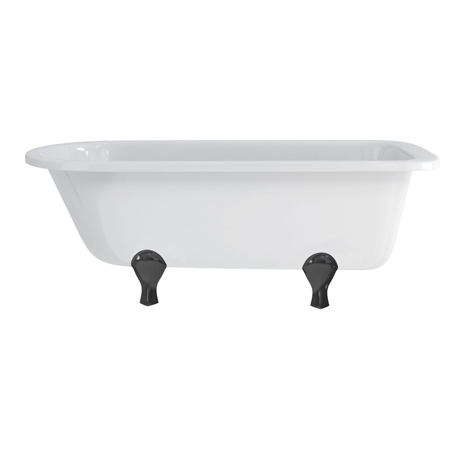 Burlington Односторонняя ванна Blenheim с роскошными ножками с ножками Luxury Classic в черном цвете E2 L3B  - Вид №8