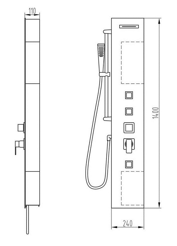 SP-G105 Душевая гидромассажная панель Orans Santreyd  - Вид №4