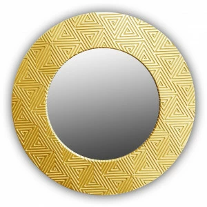 Золотое зеркало круглое настенное Pyramid IN SHAPE FASHION 00-3860116 Золото