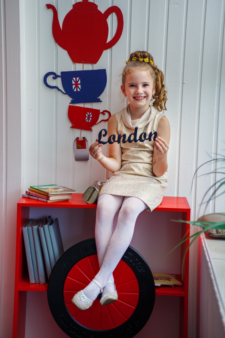 Полка детская навесная "Лондон" МАНДАРИН ЛОНДОН 178737 Красный Santreyd  - Вид №3