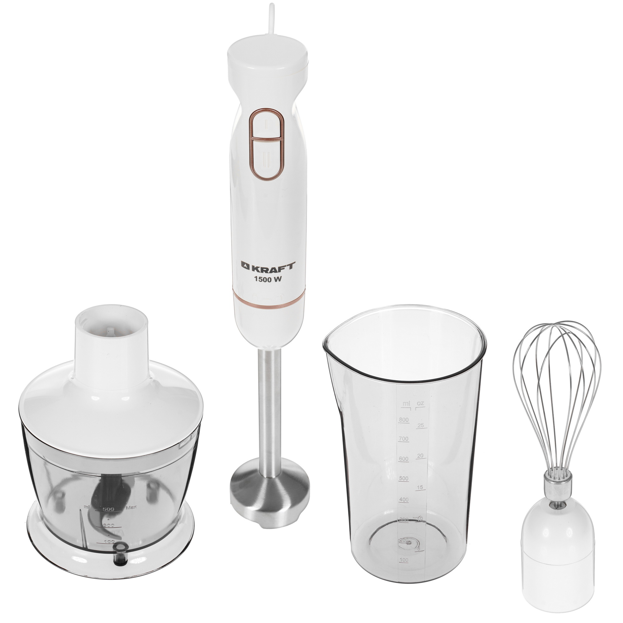 5371088 Блендер погружной Kraft KF-HB1542WGLR белый STDN-0085278