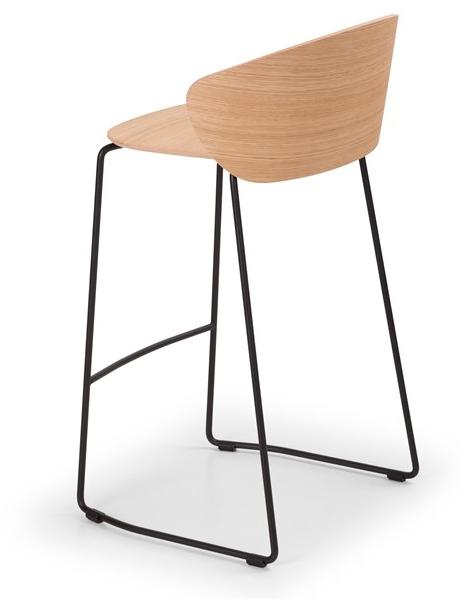 True Design Штабелируемый табурет из стали и салазок из дерева Not wood Nt 6505 - Вид №2