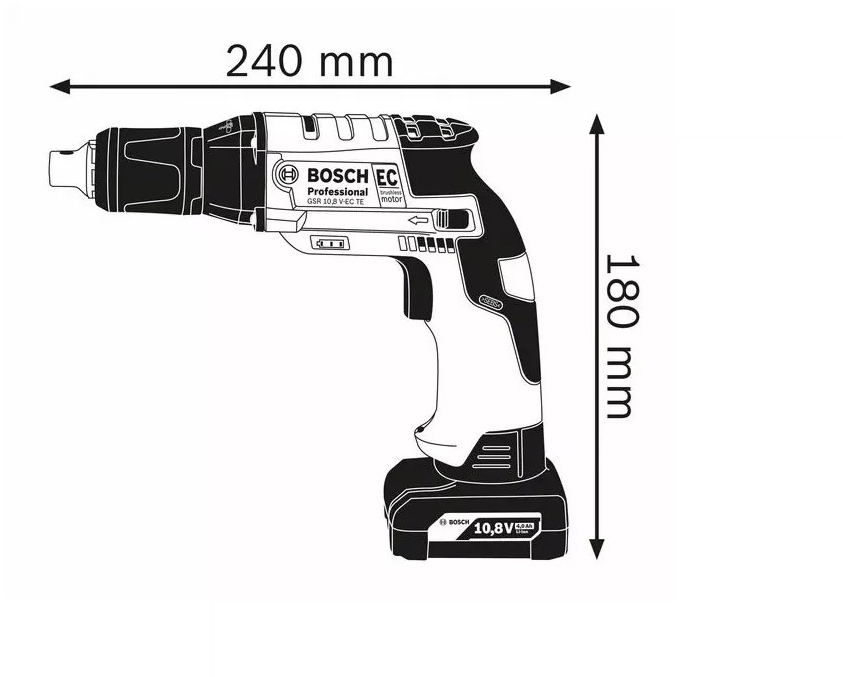 BOSCH PROFESSIONAL Аккумуляторный шуруповерт для гипсокартона sun-id-1348608 - Вид №1