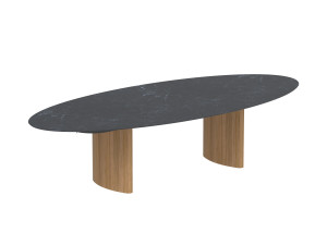 Керамический овальный садовый стол