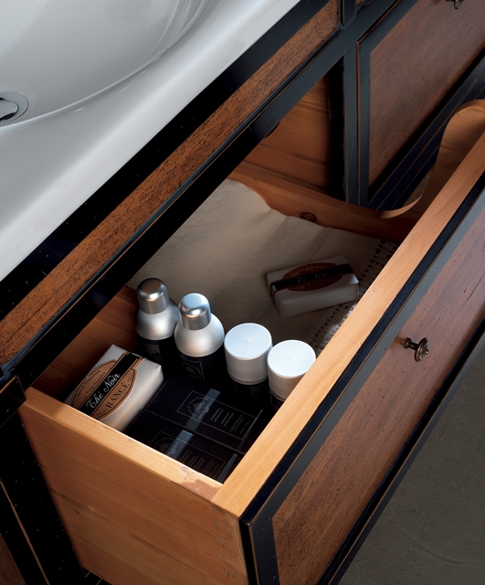 8041 Tifernoit Композиция для ванной комнаты, покрытая черным / соломенным лаком Bagno  - Вид №3