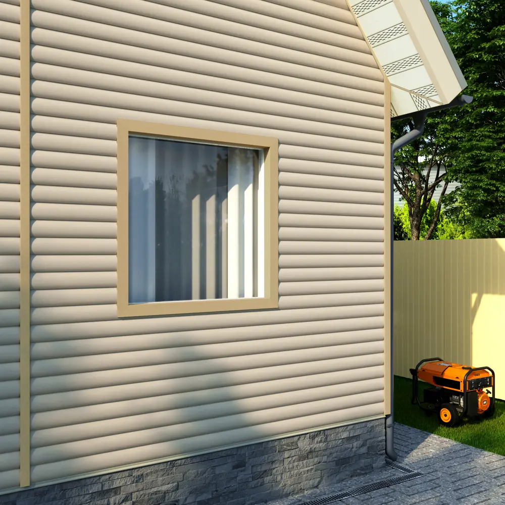 Сайдинг ПВХ MONLID блок-хаус 3 м бежевый 0.75 м² STLM-2057940 - Вид №3