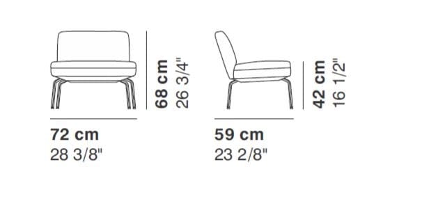 Тканевое кресло для контракта La Cividina Serie_50 ARCH-00153105 - Вид №2