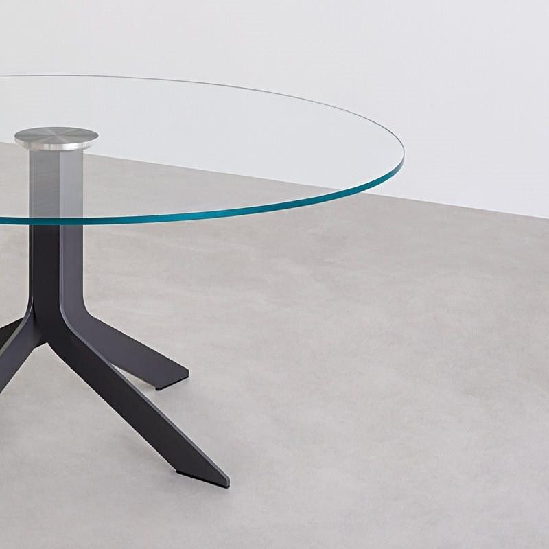 Desalto Круглый стол из стали и хрусталя sun-id-1383780 - Вид №3