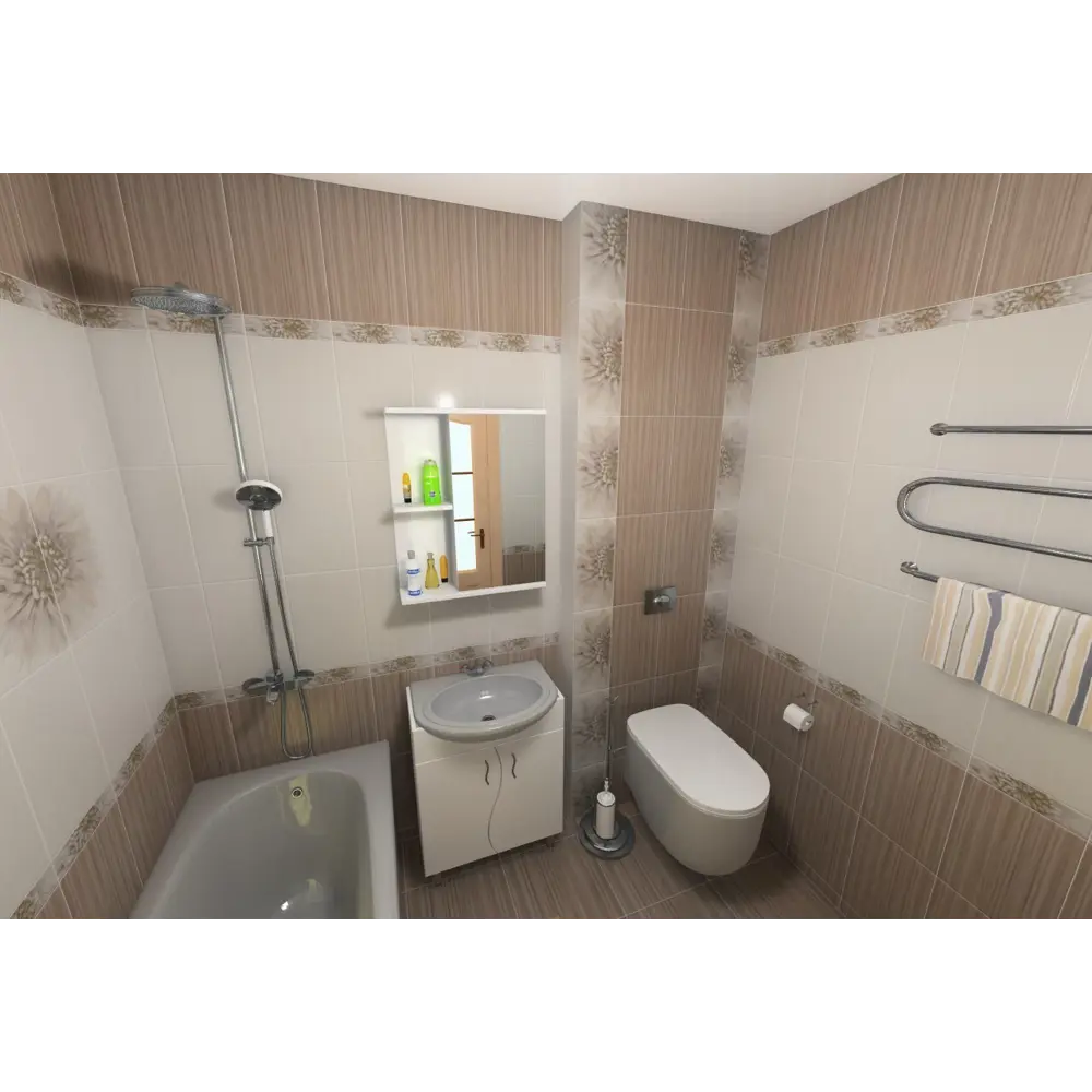 Декор Golden Tile Зебрано 25x40 см цвет бежевый 82958348 STLM-2038133 - Вид №4