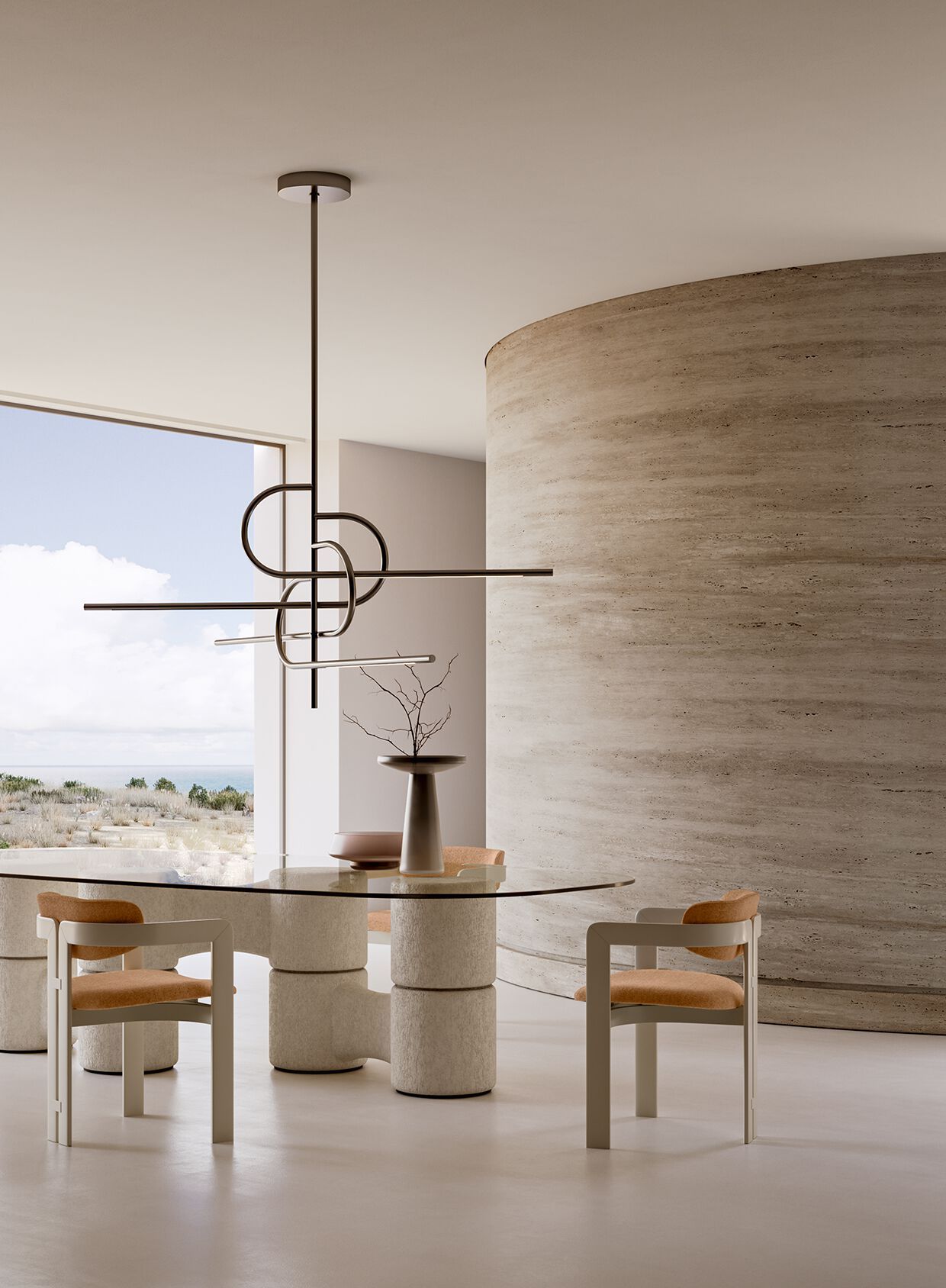 Латунный светодиодный потолочный светильник Gallotti&Radice Ключ от рая ARCH-00026487