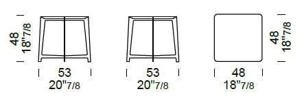 Квадратный мраморный журнальный столик Borzalino BSeries ARCH-00079889 - Вид №2