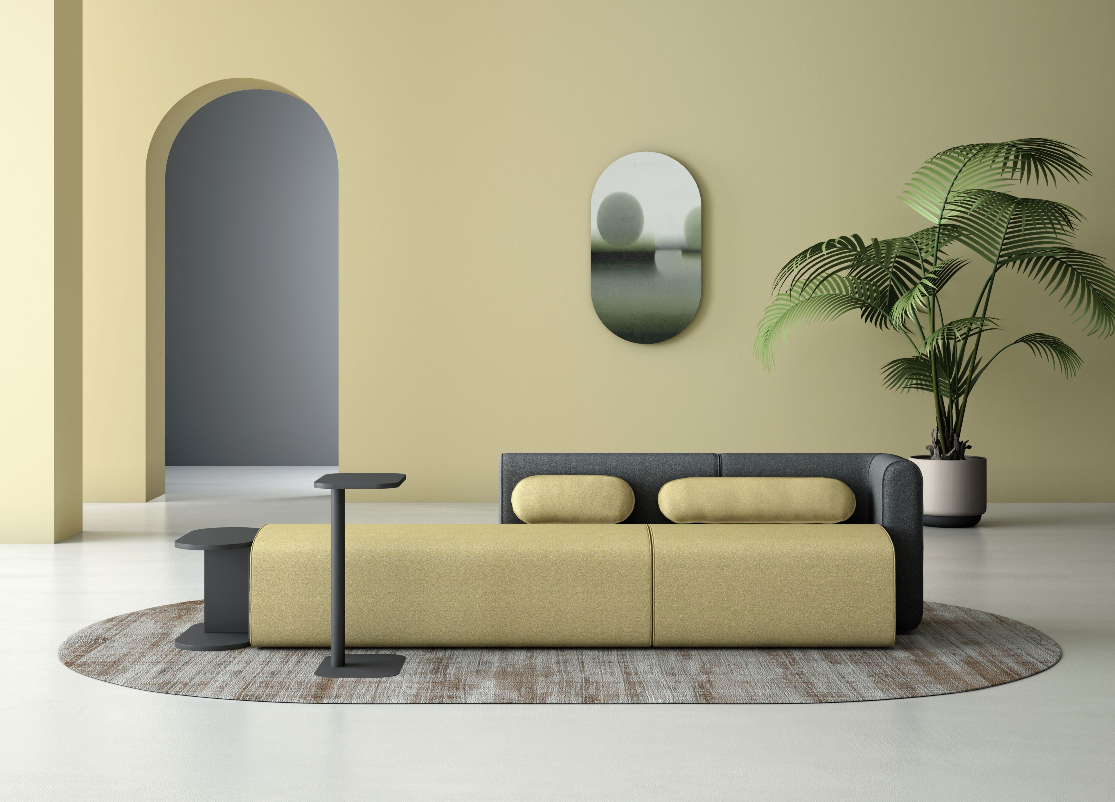 3-местный тканевый модульный контрактный диван Leyform Noà ARCH-00117711 - Вид №8