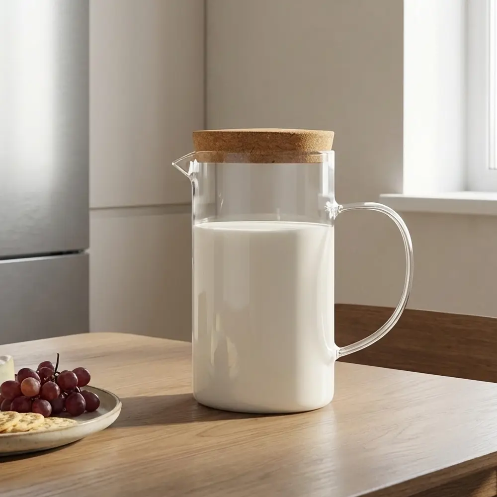 Кувшин 0.9 л Esprado Corteza с крышкой стекло цвет прозрачный Santreyd STLM-2172835