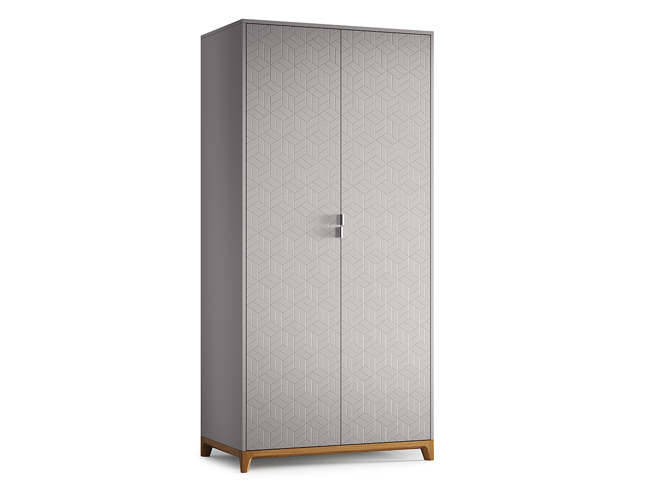 Шкаф распашной двухдверный серый Case №3 THE IDEA  210425 Серый  - Вид №1