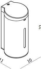 75169 Дозатор сенсорный подвесной цвет хром LANGBERGER Accessories - Вид №2