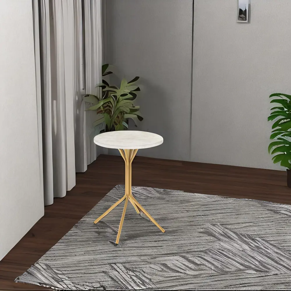 Журнальный столик круглый 35x35 см белый Sheffilton STLM-2169947 - Вид №3