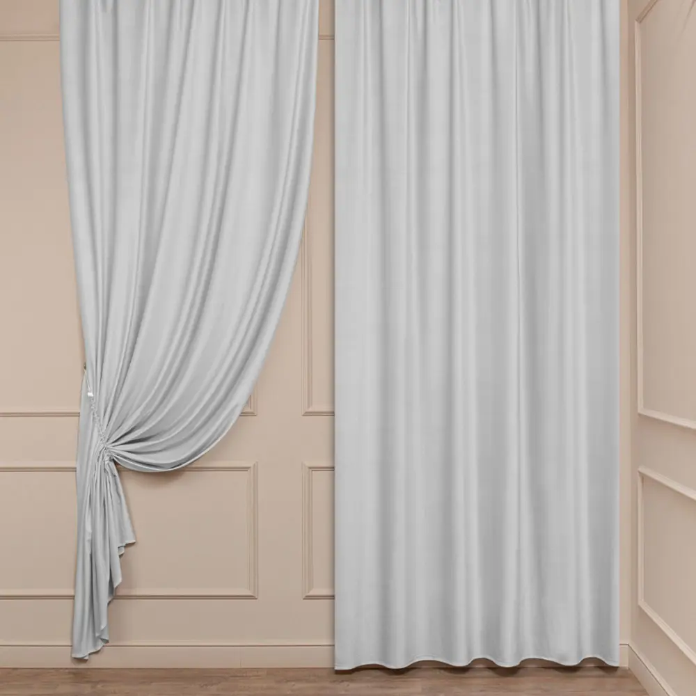 Ткань 1 п/м бархат Bellissimo 300 см 280 г/м² цвет дымчато-серый TEX REPUBLIC STLM-2027341