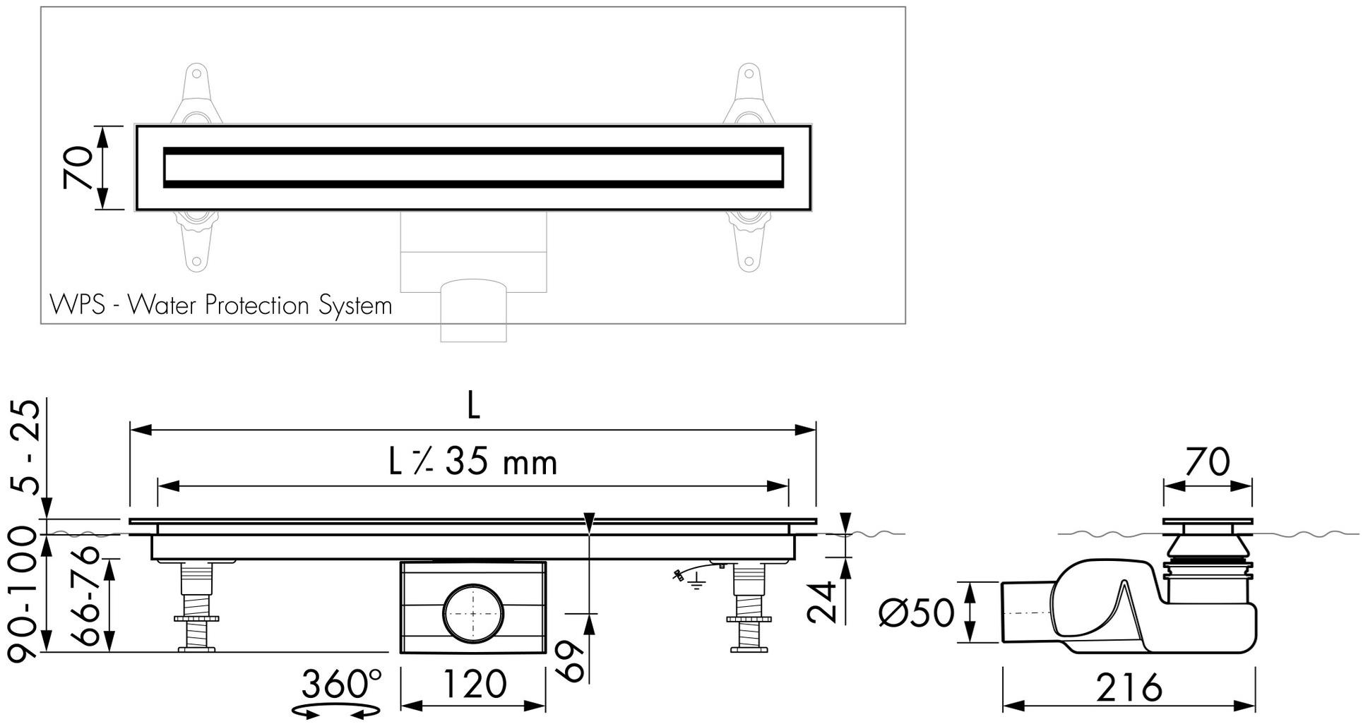 ESS Easy Drain Трап для душа из нержавеющей стали Xs sun-id-1360627 - Вид №10