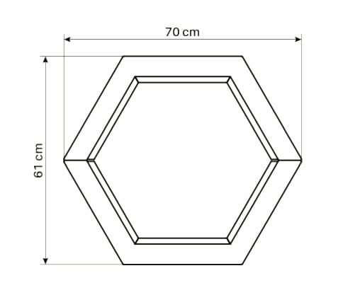 Эмалированный стальной держатель журнала DIAMONDFIRE HEXAGON ARCH-00064607 - Вид №3