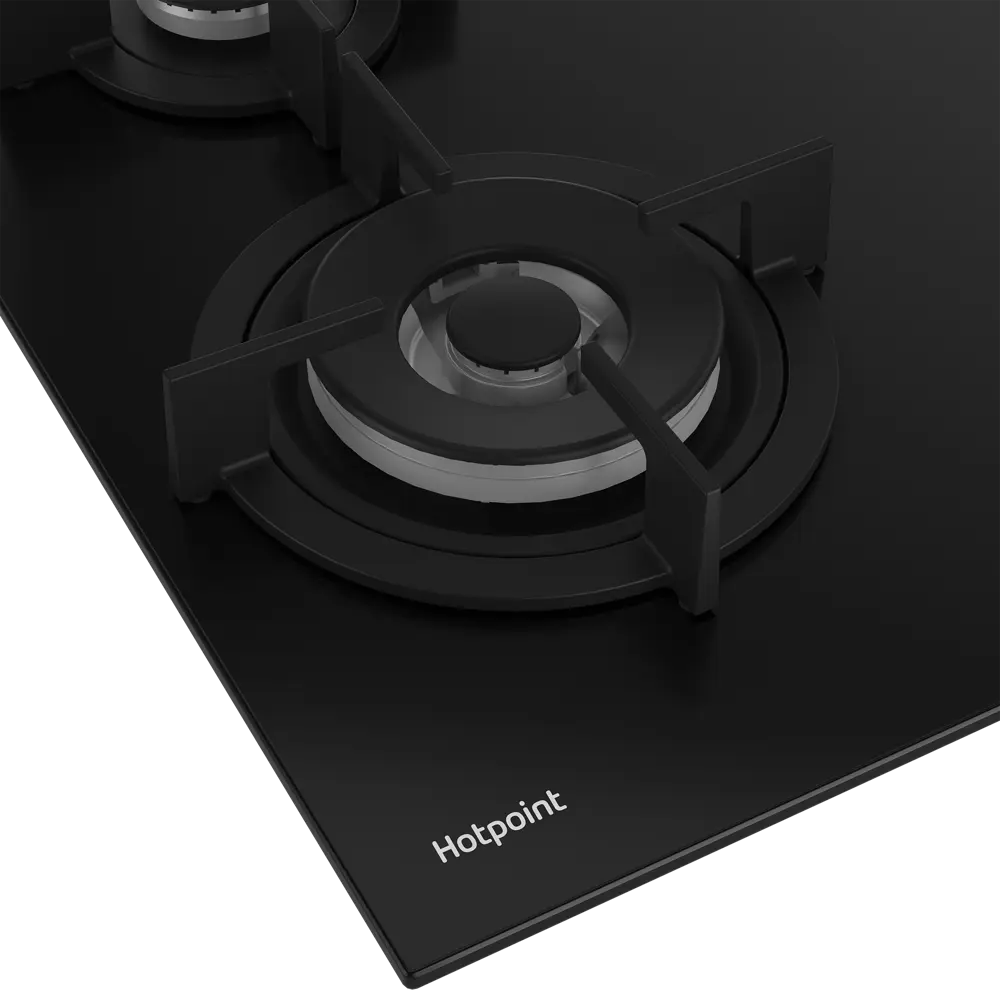 Газовая варочная панель Hotpoint HG 62I/BK 59 см 4 конфорки цвет черный 88944119 STLM-2020682  - Вид №4