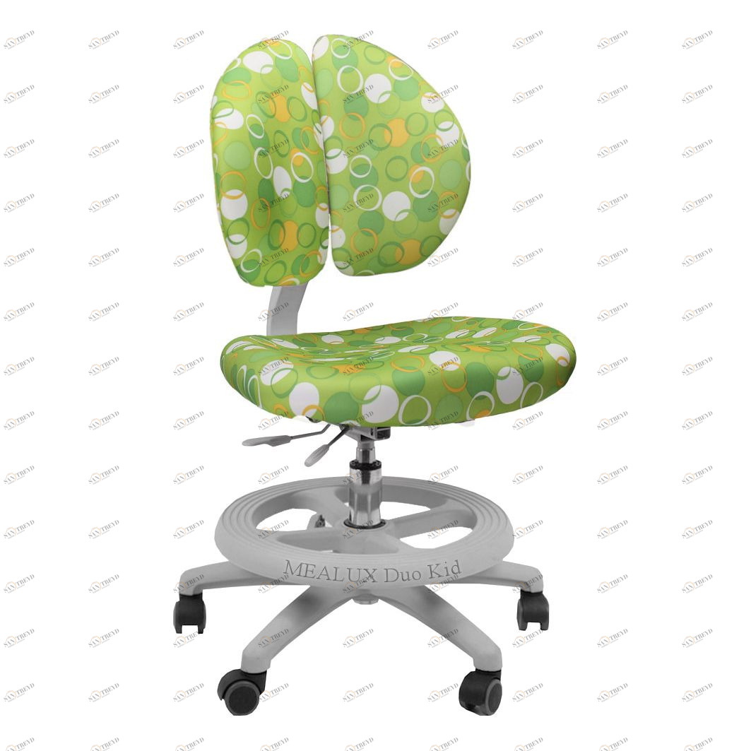 Кресло детское на колесиках зеленое с кольцами Duo-Kid Small MEALUX  00-3947285 Зеленый Santreyd 