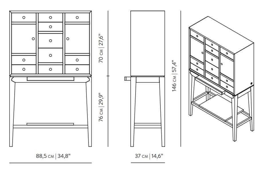Деревянный комод Wewood CONTADOR LIMITED EDITION ARCH-00081299 - Вид №6