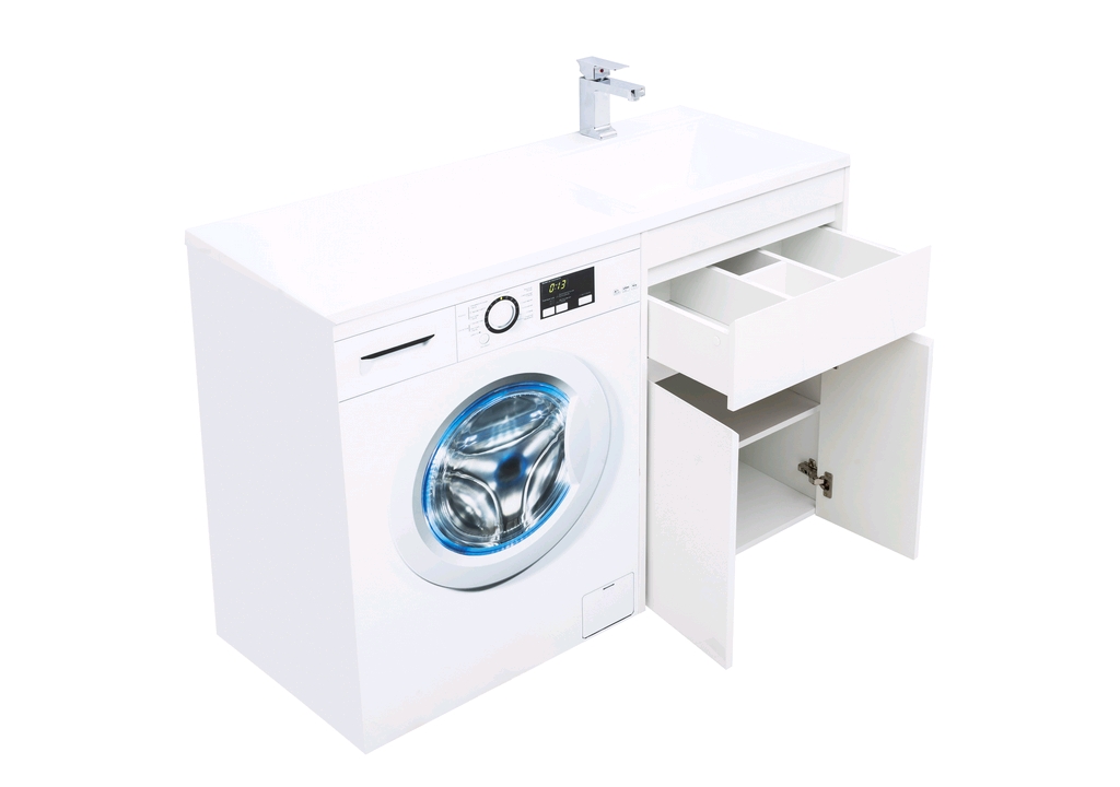 Тумба с раковиной Aquanet Токио 120 R белый (напольная, 1 ящик, 2 дверцы) 0023774500235500 - Вид №10